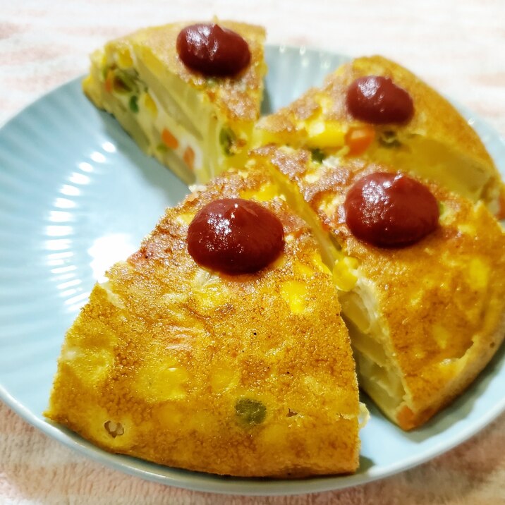 《炊飯器で作る》カラフルオムレツ